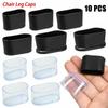 10 Pcs Rubber Chair Leg Cap Oval Covers Table Feet Table End Cap Covers Floor Protectors Furniture Leveling Feet Home Decor