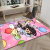 Toca Boca Spielfiguren im Gittermuster Teppich für das Büro, Stuhlunterlage, Dekorations Teppich Wohnzimmer Schlafzimmer Matte, Große Größe Fan Geschenke Weihnachtsgeschenke