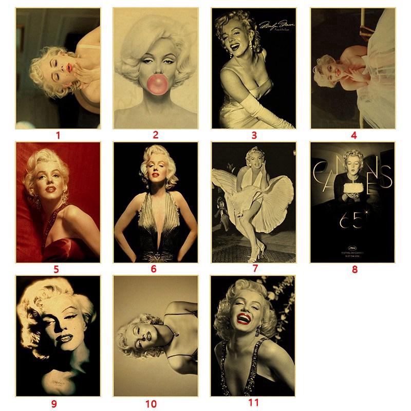 Famous actress  Vintage Posters For Home/Bar/Living Decor kraft Paper high quality poster wall sticker