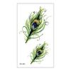 Waterproof Long-lasting Cute Peacock Feather Temporary Tattoo Stickers for Women