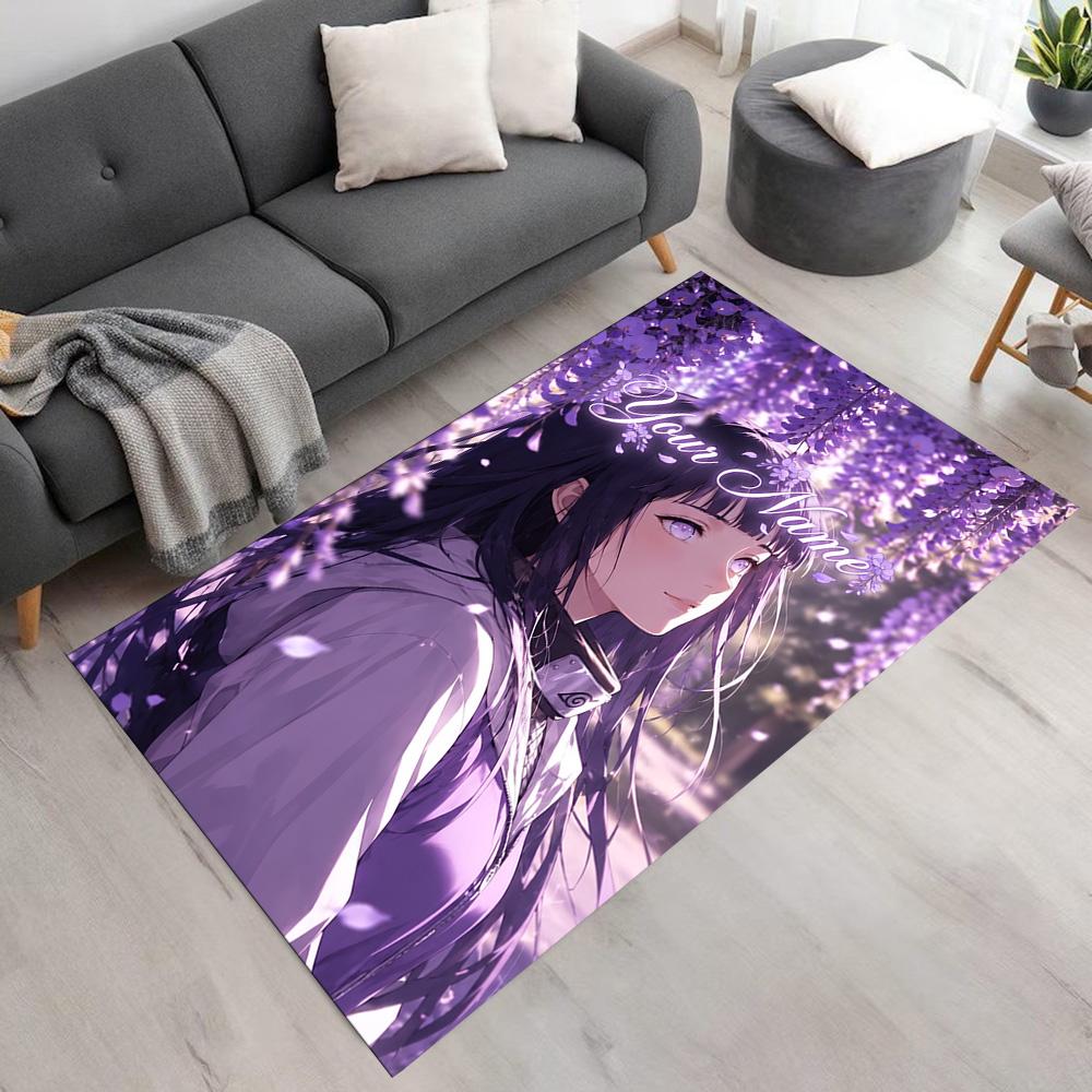 Naruto Character Customize Your Name Floor Mat Suitable for Kitchen Game Room Foyer Entryway Anti-slip Rug Anime Office Decor