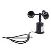 Wind Speed Sensor, 3 Cups Ultrasonic Anemometer High Accuracy with 0.8m Extendable Cable, Wind Speed Detector for Greenhouses Weather Stations Ships
