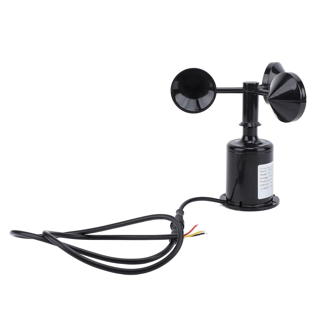 Wind Speed Sensor, 3 Cups Ultrasonic Anemometer High Accuracy with 0.8m Extendable Cable, Wind Speed Detector for Greenhouses Weather Stations Ships