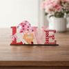 LOVE KISS Love Wood Knot Ornament Wooden Art Craft Lip Love Heart Valentine Day Wooden Decorations Pink Red Hand-carved