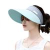 Sun Visor Hats Women Large Brim UV Protection Beach Adjustable Sun Hat for Outdoors
