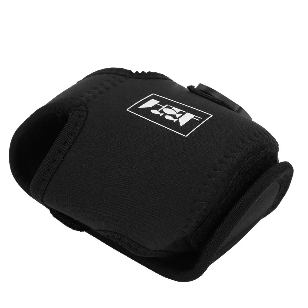 Black Long Casting Fishing Reel Bag Waterproof Breathable Nylon Wheel Pouch AccessoryBlack