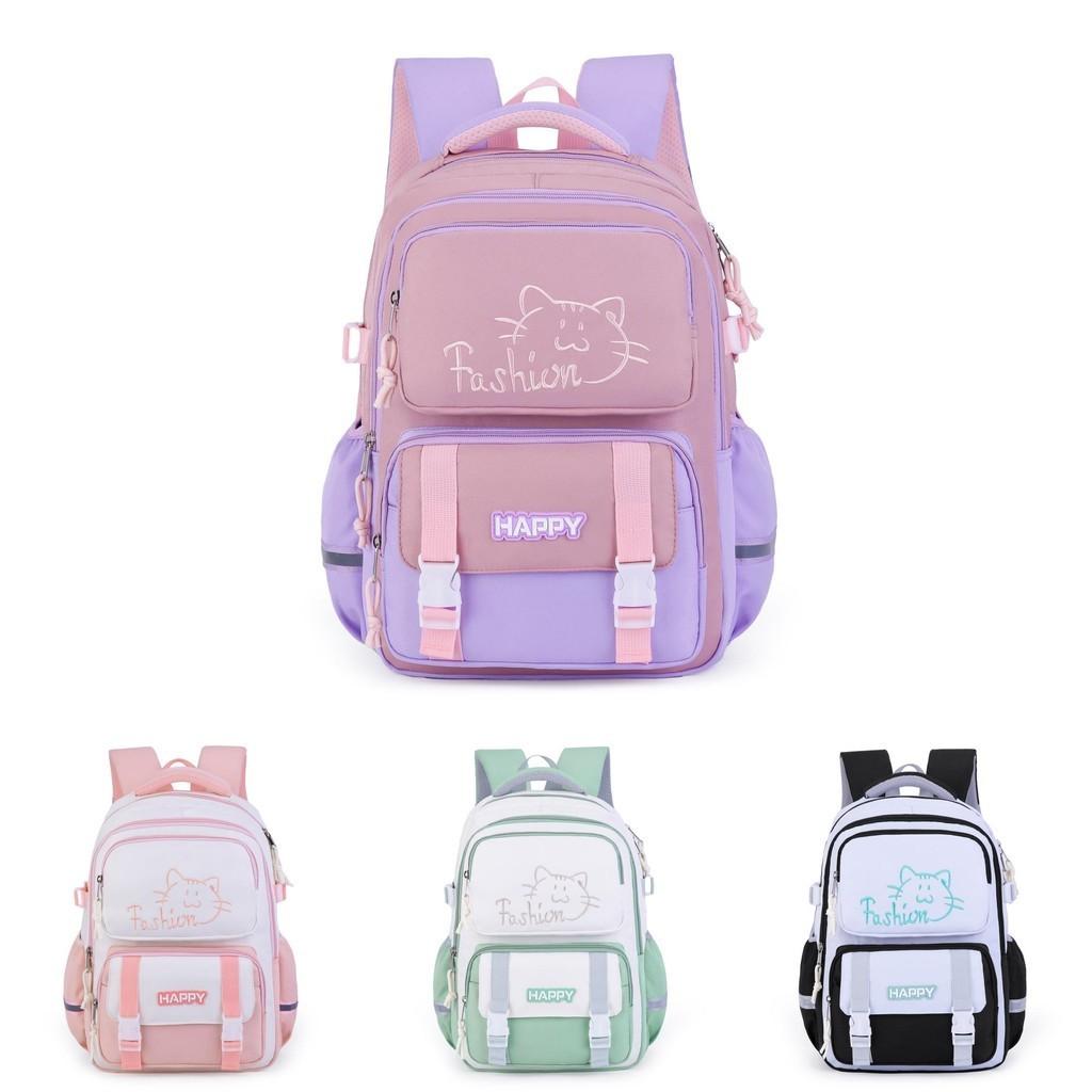 Trendy Fashion Cartoon Large Capacity Lightweight School Bag For Kids Grades 1-6