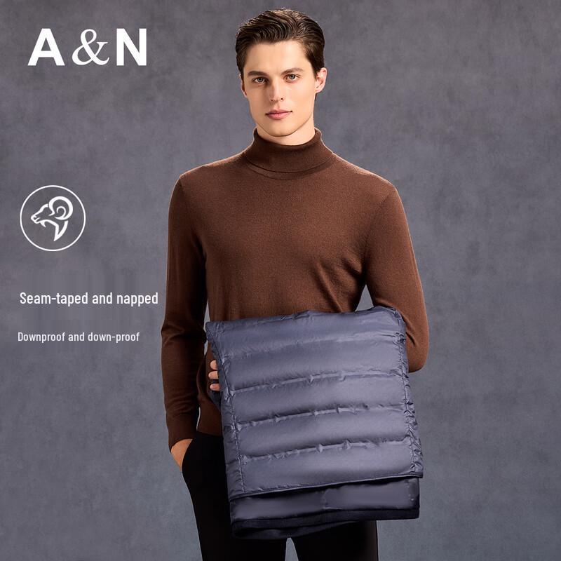 Antonio Men's Light Luxury 85% Goose Down Wool & Cashmere Jacket with Detachable Liner