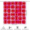 Bath Time Fun: Red Pink Modern Geometric Shower Curtain Decorates Your Bathroom With Vibrant Colors Perfect For Girls Bathrooms