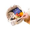 Cute Corduroy Lunch Bag For Women Reusable Insulated Lunch Box Large Capacity Reusable Insulated Cooler For Work Picnic Travel