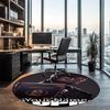 Custom Name Lupin Printed Round Rug Carpet Chair Rug Area Rug Entryway Doormats,for Office Chair Living Room Bedroom Kitchen Room.