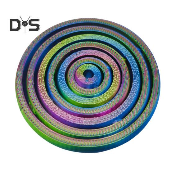 

3D-печатное кольцо-спиннер для снятия стресса и тревожности для детей и подростков, взрослых, вращающееся на 360 градусов, игрушка из семи колец, портативная игрушка для путешествий и повседневного использования зелёный/синий