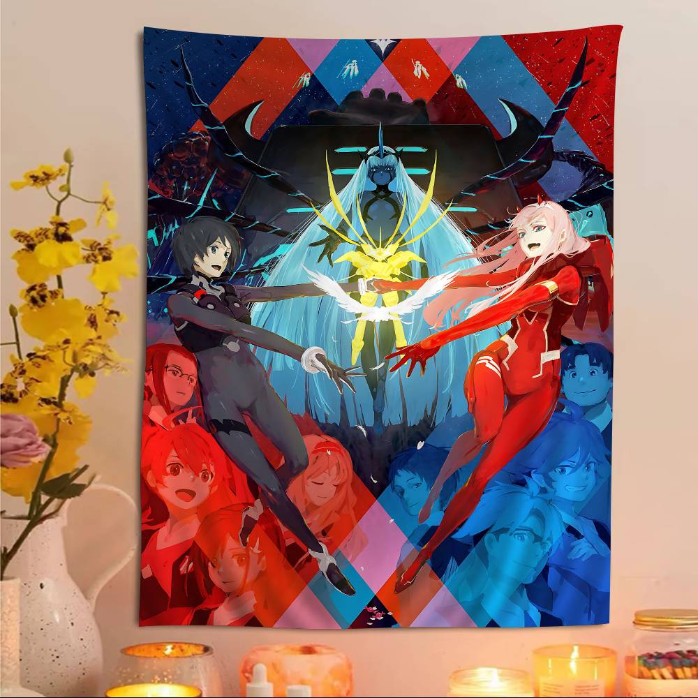 Darling In The Franxx Cartoon Hippie Wall Hanging Tapestries Art Science Fiction Room Home Decor Kawaii Room Decor
