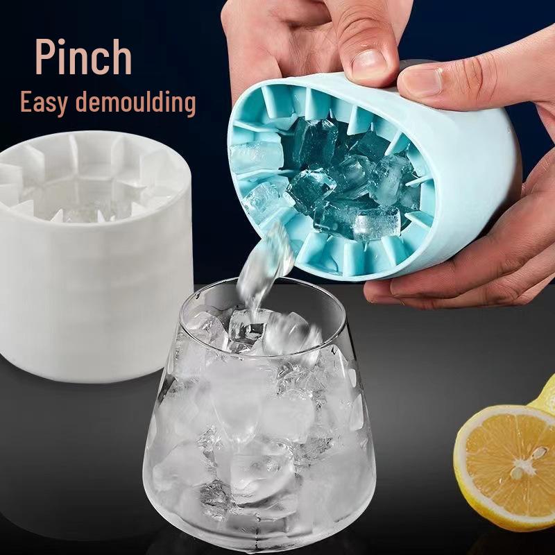 3D Round Ice Cube Mold, Easy Release Food-Grade Silicone, 1.3cm Cubes