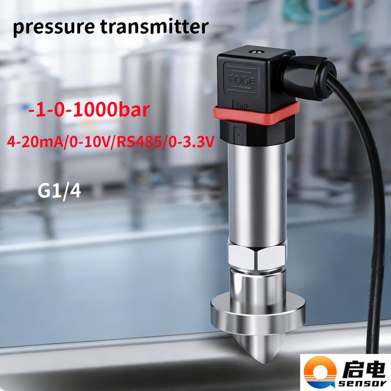 0.5bar/5bar/10bar 4-20mA RS485 Pressure Sensor G1/4  oil water gas 50mbar pressure transmitter 4-20mA DC24V