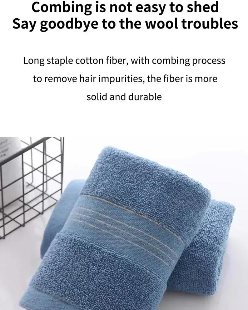 2 Towels Thickened Absorbent Towel Pure Cotton Quick Absorbent Soft Quick Dry Thickened Face Towel