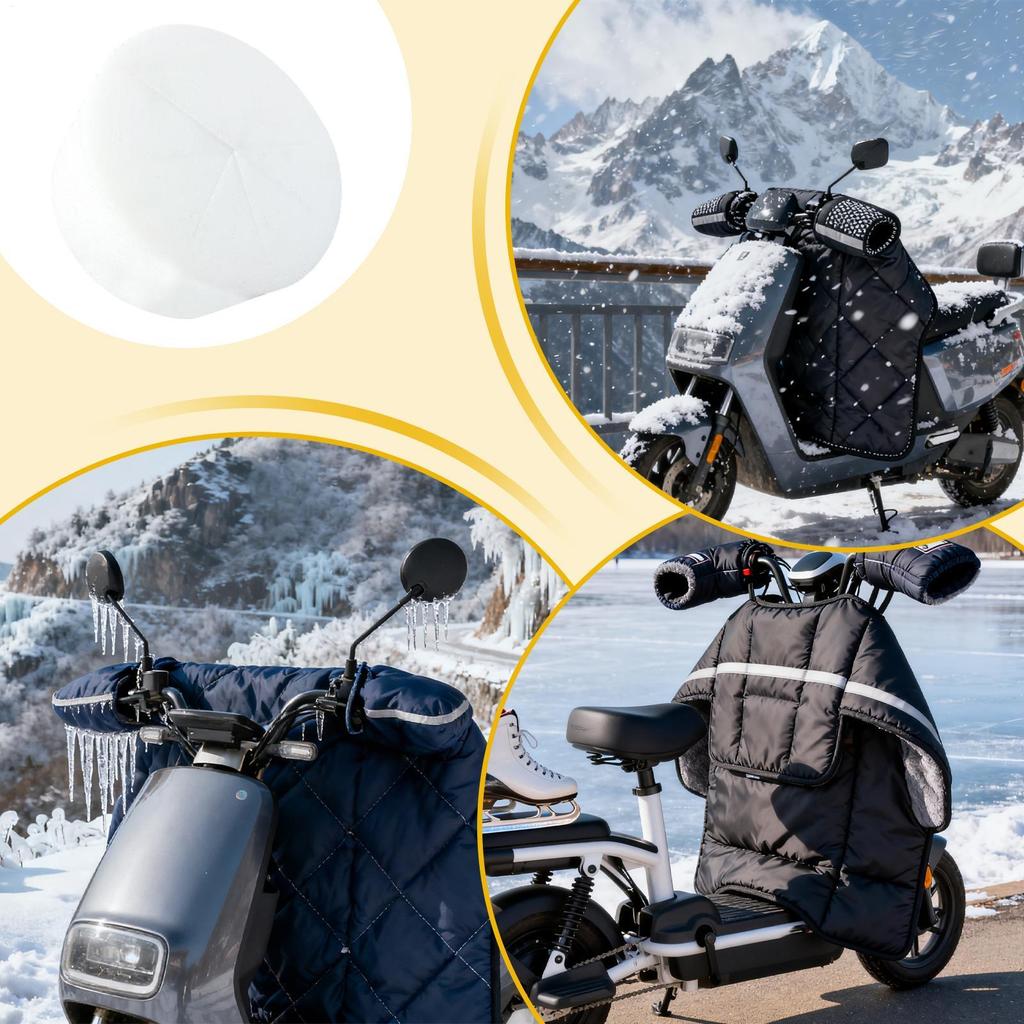 Motorcycle Handlebar Muffs Windproof Cotton Grip 360 Degree Coverage Motorcycle Winter Gloves For Riding Outdoor Biker Men Women