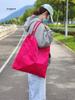 New Limited Edition TRACK Series Translucent Mesh Shoulder Tote - Large Capacity for Women