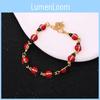 Creative Cute Colorful Ladybug Pendant Hand Chain With Handcrafted Metal Jewelry For Travel Gift