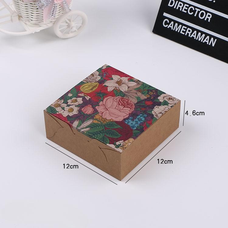 

20 шт. упаковочных коробок из крафт-бумаги для печенья, кондитерских изделий и сувениров для подарков, праздничных принадлежностей, свадебных украшений и подарочных коробок на день рождения 12*12cm