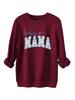 BOY MAMA Floral Spot Women's Thickened Casual Round Neck Long Sleeve Hoodie