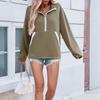 Women's Fashionable Long-sleeved Casual Zipper Jacket Hoodie Top