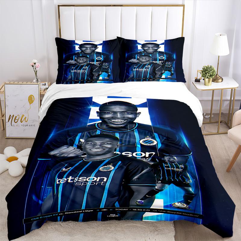 Brugge Fc Team Spirit Print 3Pcs Bedding Setduvet Cover With 2 Bedropillowcase Home Birthday Gift