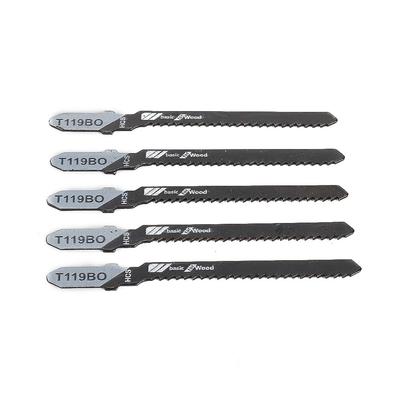 5Pcs T-shank Jig Saw Blades Set Wood Plastic Metal Cutting HCS Reciprocating Saw