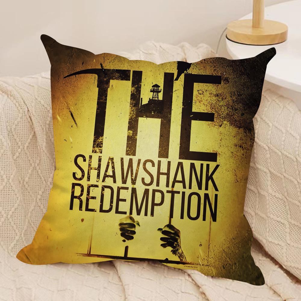 The SShawshank Redemption Cushion Cover Silky Short Plush Sofa Pillow Cover Hidden Zipper Soft Dustproof Case for Home Decor