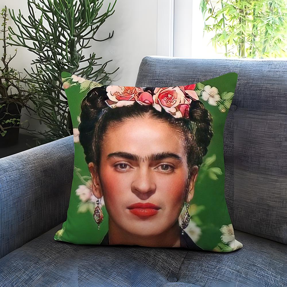 F-Frida K-Kahlo Painting Art Cushion Cover Comfortable Reversible Pillow Cover Ideal for Car Sofa Bedroom & Beyond
