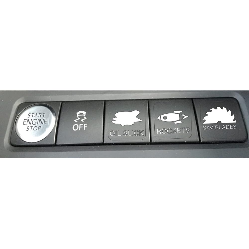 4PCS Car Sticker Decal, Car Switch Button Sticker 15 Patterns Novelty Stickers for Car