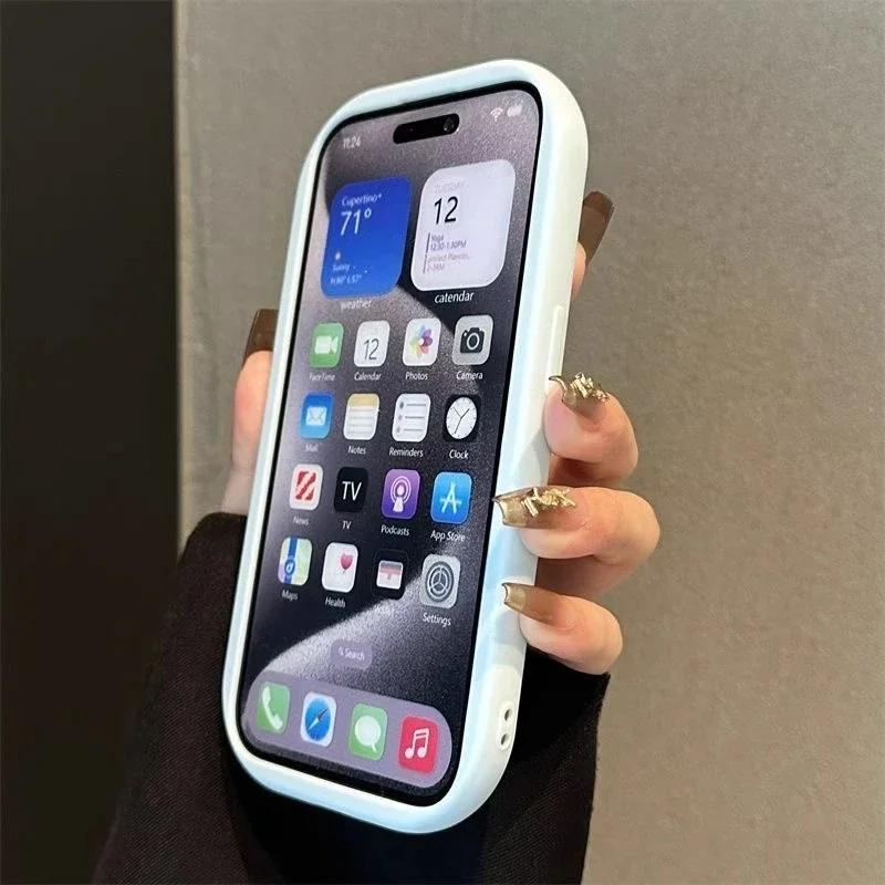 Luxury Cute Soft Silicone Candy Color Phone Case For iPhone 17 11 12 13 14 15 16 Pro Max Plus Shockproof Bumper Back Cases Cover