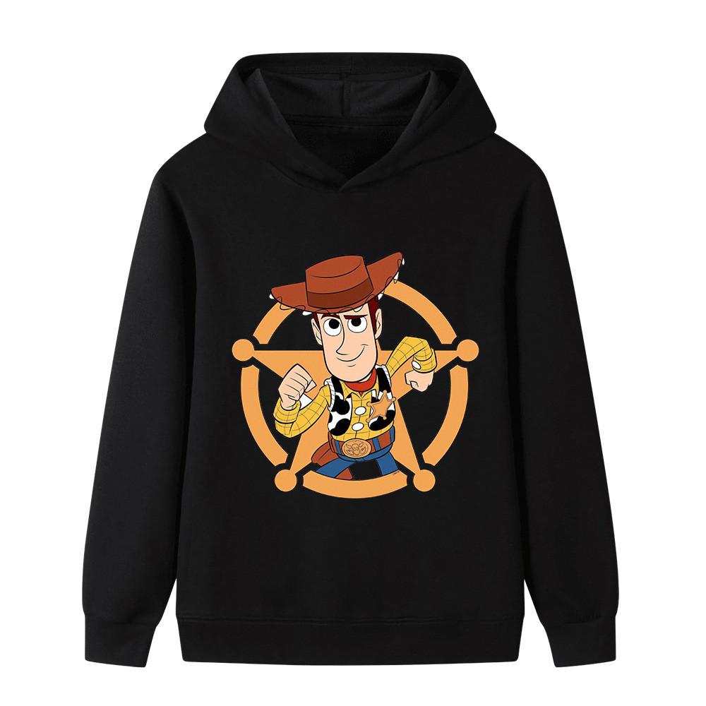 B1457 Kids Boys Girls Woody Printed Long Sleeves Hoodie 100cm чёрный