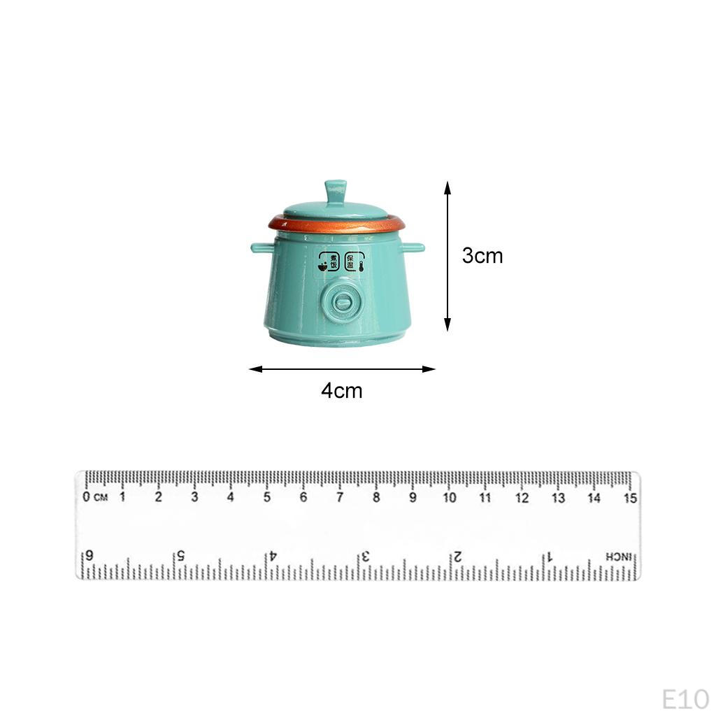 1: 8 1:1 Crafts Dollhouse Cookware Model Miniature Rice Cooker Toys for Children Gift