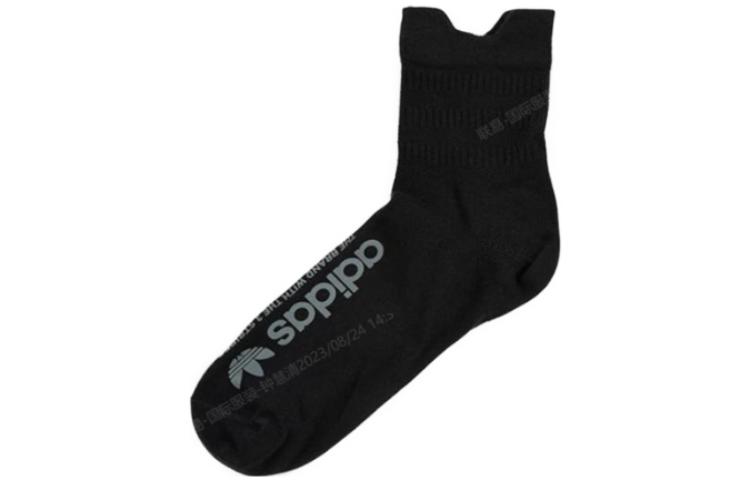 Adidas Originals Letter Print Crew Socks Men s Black BK5840 39-42
