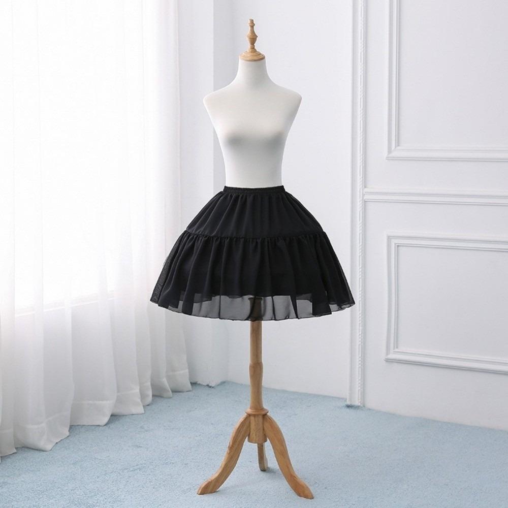 Elastic Wedding Petticoats Adjustable Fish-bone Skirt Cute Puffy Short Skirts Girl Lolita Skirts
