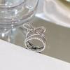 Musla Design Anello Vintage Hot Sale Decorazione in Cristallo Imitazione Diamante Fiocco Anello Multistrato È Super Bello Anelli da Matrimonio