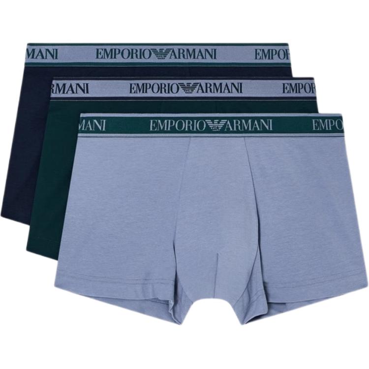 Emporio Armani Ss25 Mid-Rise Boxer Briefs Three-Pack Men underwear EM000259-AF10779-MB242 M
