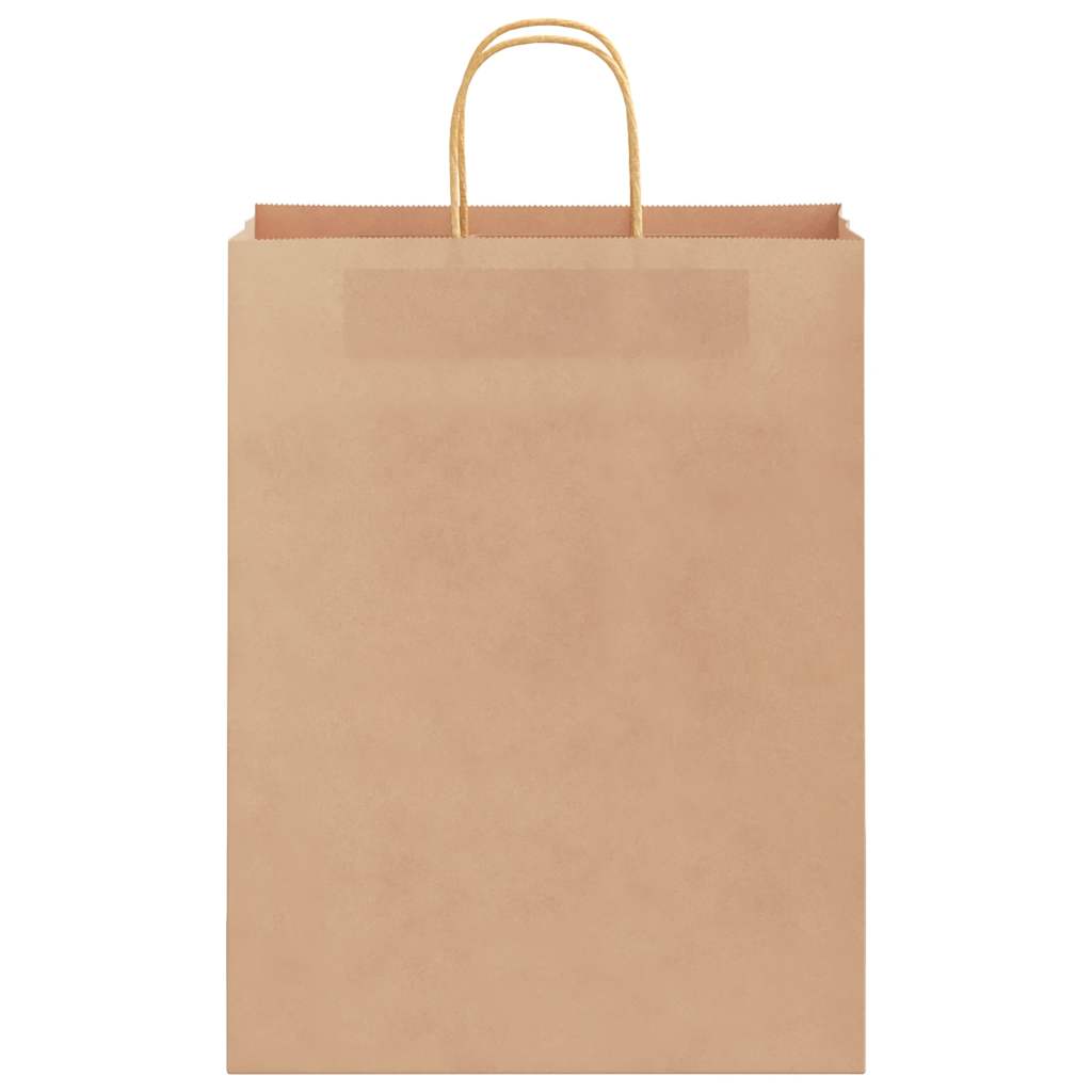 Kraft Paper Bags 50 Pcs. With Handles Brown 32X12X42 Cm
