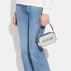 COACH Jamie Artificial Leather Wrist Bag Clutch Handbag Small Womens Chalk White Indigo