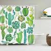 Cactus Shower Curtains Waterproof Polyester Fabric Shower Curtains Tropical Plants Bathroom Screen Curtain Home Decor 180X180cm