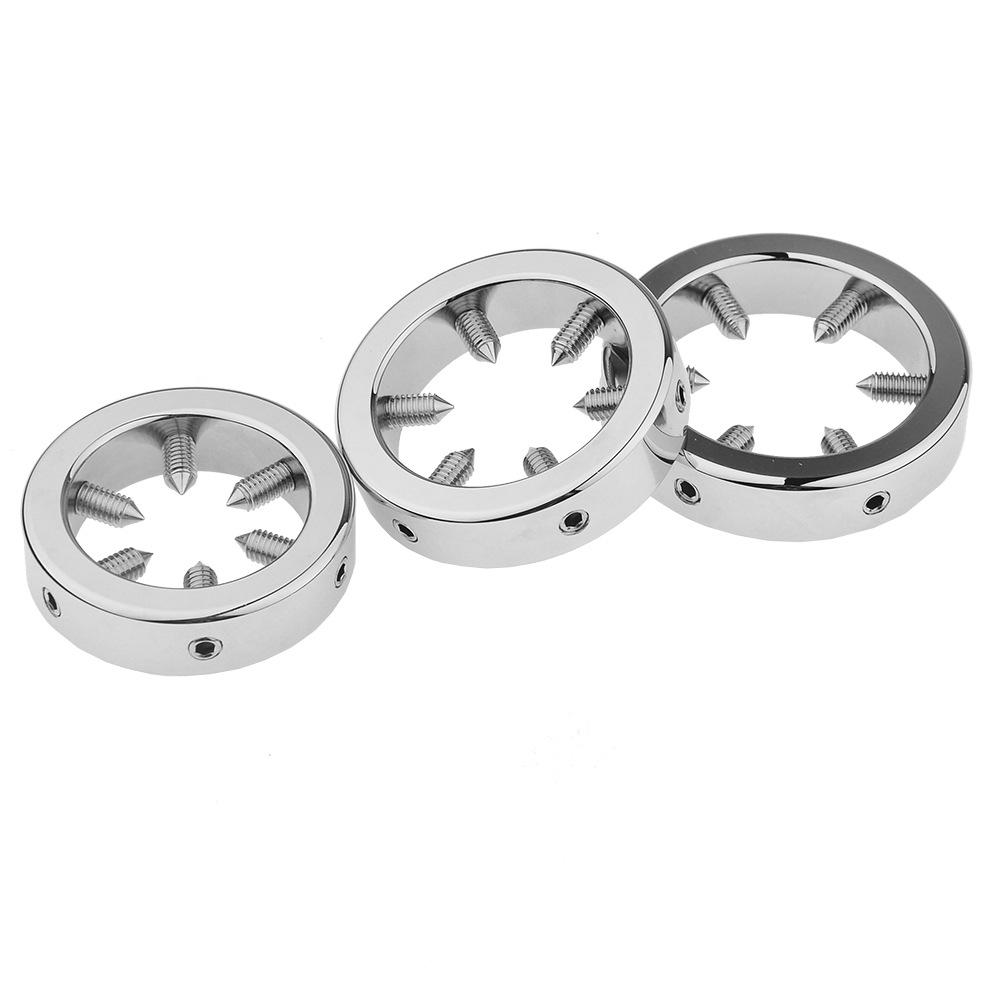 Sexleketøy for voksne Pungenheng Penisring Metall Rustfritt stål Hanebur Strekkøvelse Mannlig onanileketøy