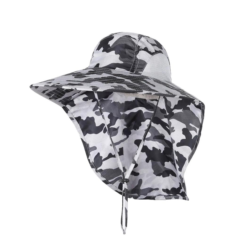 Wide Brim Baseball Hat for Women and Men Sun Defender Cooling Neck Guard Safari Cap for Hiking Fishing Outdoor Sun Hat with Flap
