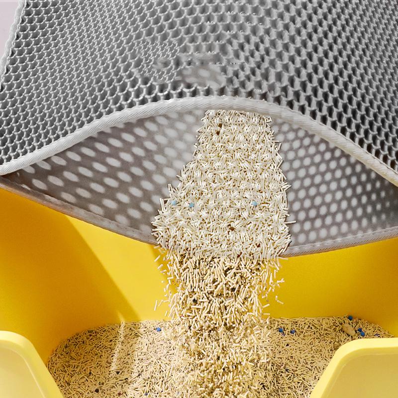 Cat Litter Mat With Gift Double Layer Waterproof Pet Litter Box Mat Non-Slip Sand Cat Pad Washable Bed Mat Clean Pad Products