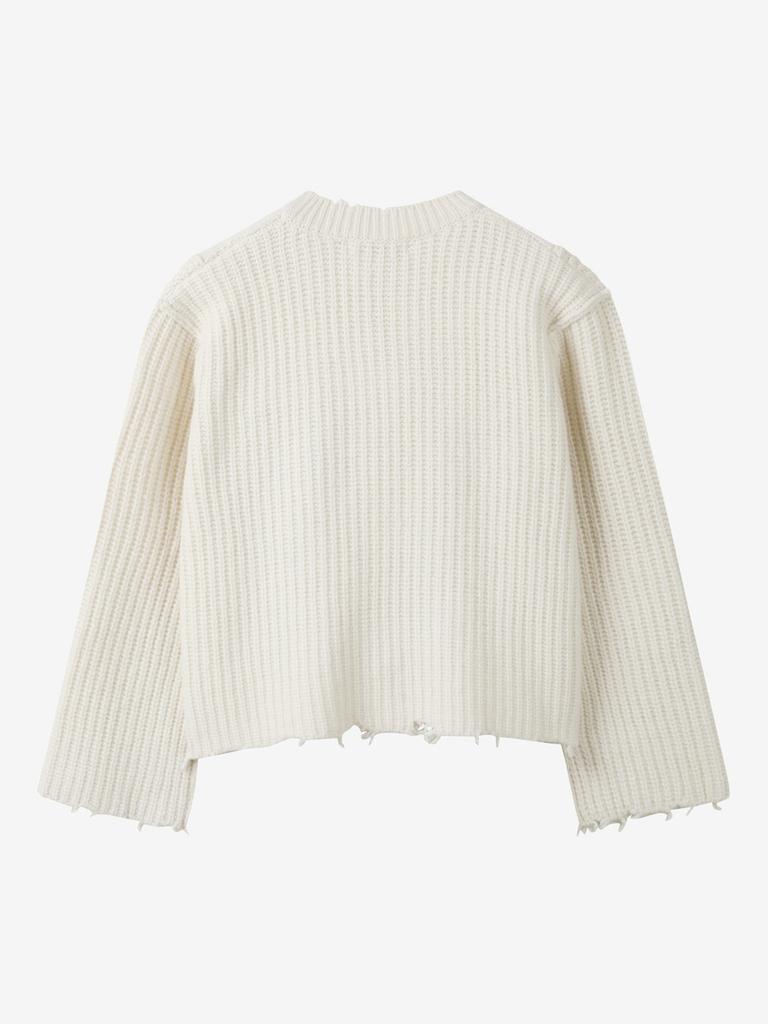 LUVM Fringe Damage Knit_Ivory