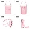 [nuoku] Women's Smartphone Pouch, Wallet, Crossbody Leather Shoulder Bag, Popular and Cute Phone Pouch with Wallet and Smartphone Bag, Includes Two