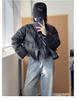 Women's 2024 Short Style Loose Thickened PU Leather and Cotton Jacket