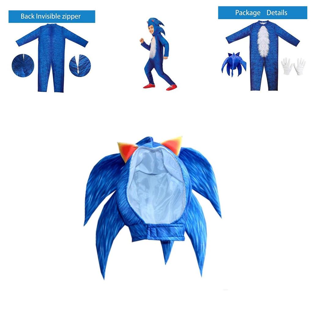 Παιδική Πολυτελής Στολή Sonic The Hedgehog Φόρμα Για Αποκριάτικη Μεταμφίεση