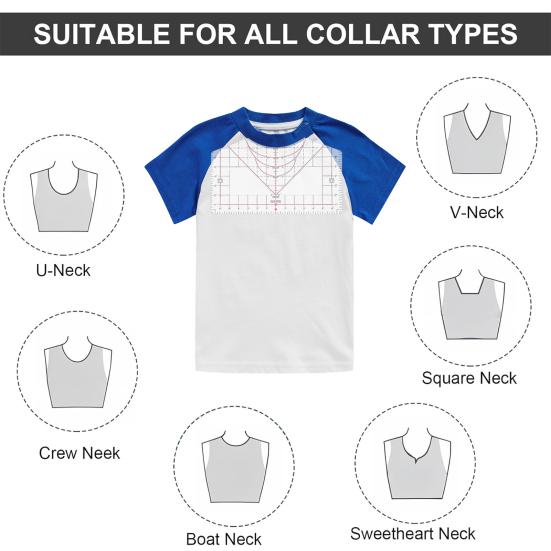 T-Shirt Ruler for Vinyl Alignment Heat Press T-Shirt Measurement Tool All-in-One T-Shirt
