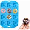 Silicone Donut Pan, Bite Size Silicone Donut Molds for Baking, Mini Donut Mold Heat Resistant, Mini Baking Mold for Baking Delicious Donuts,